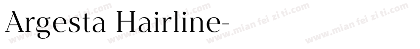 Argesta Hairline字体转换